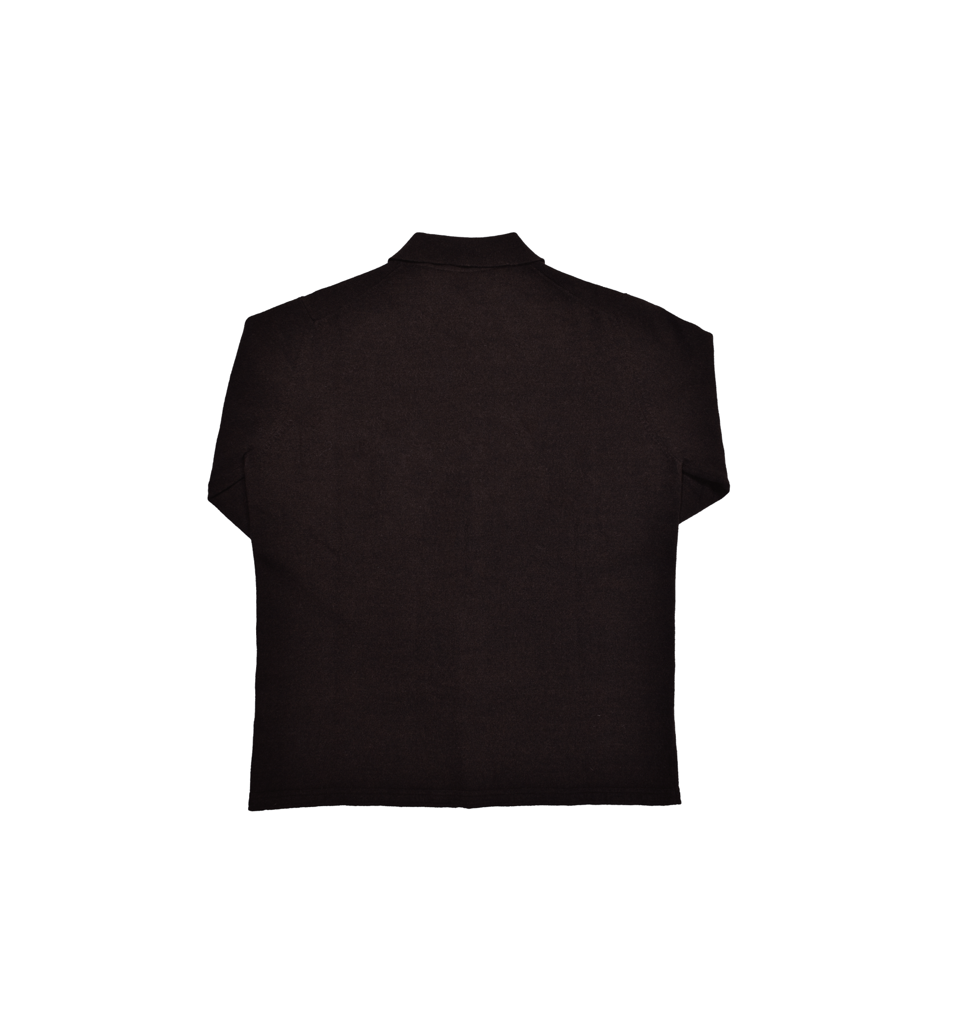 Camicia lana e cashmere marrone mélange unisex dietro- valensia