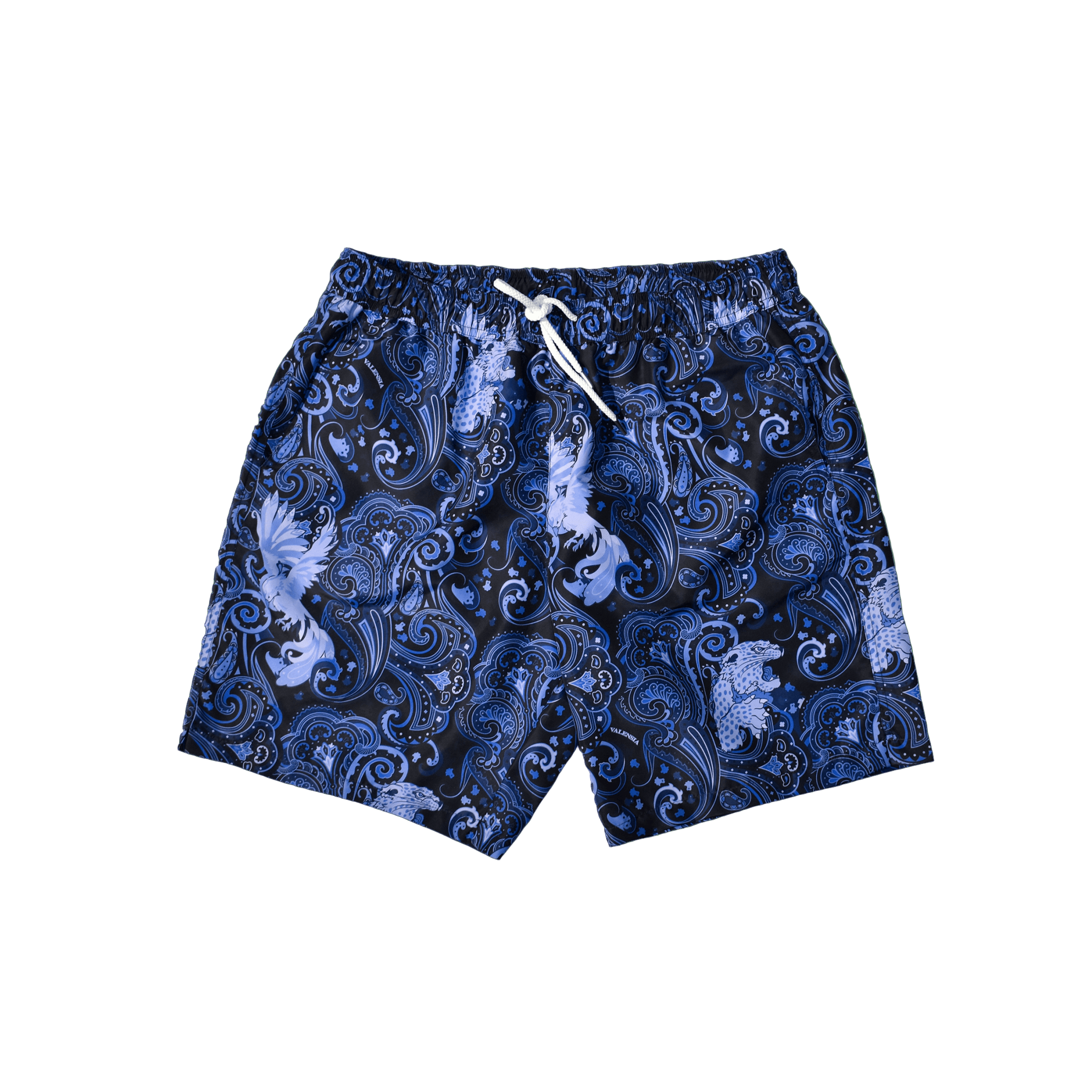Costume da bagno in poliestere riciclato fantasia blu- valensia