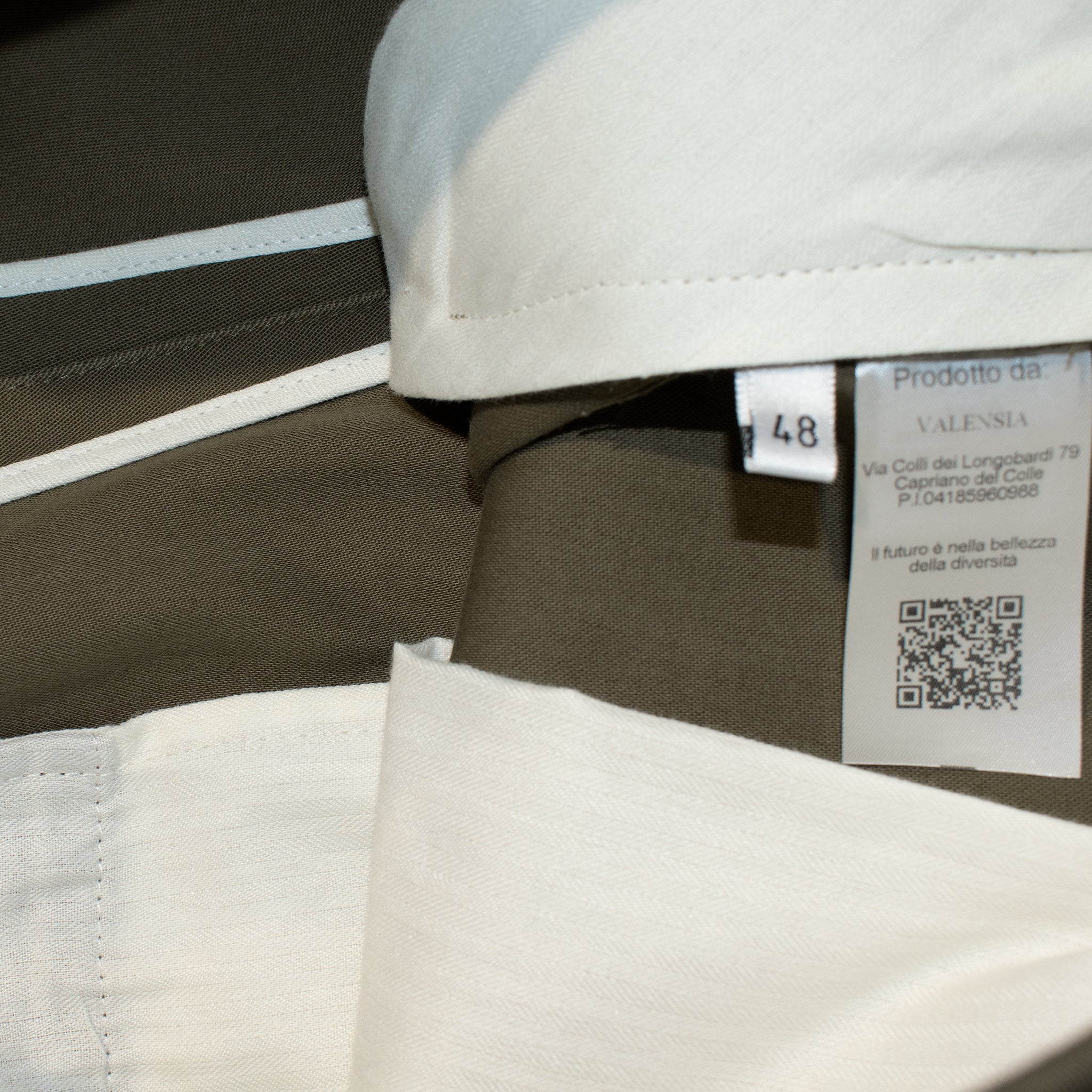 Pantalone uomo verde militare in twill di cotone - Valensia Moda