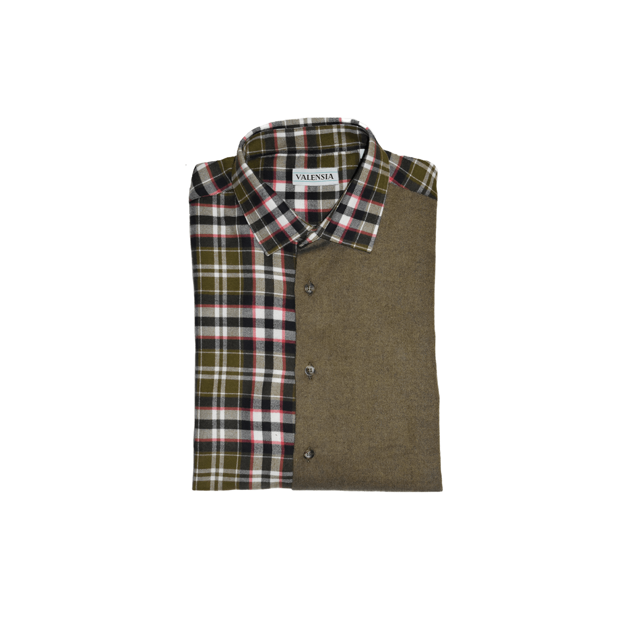 Camicia patchwork quadri resca sagoma davanti piegata - Valensia