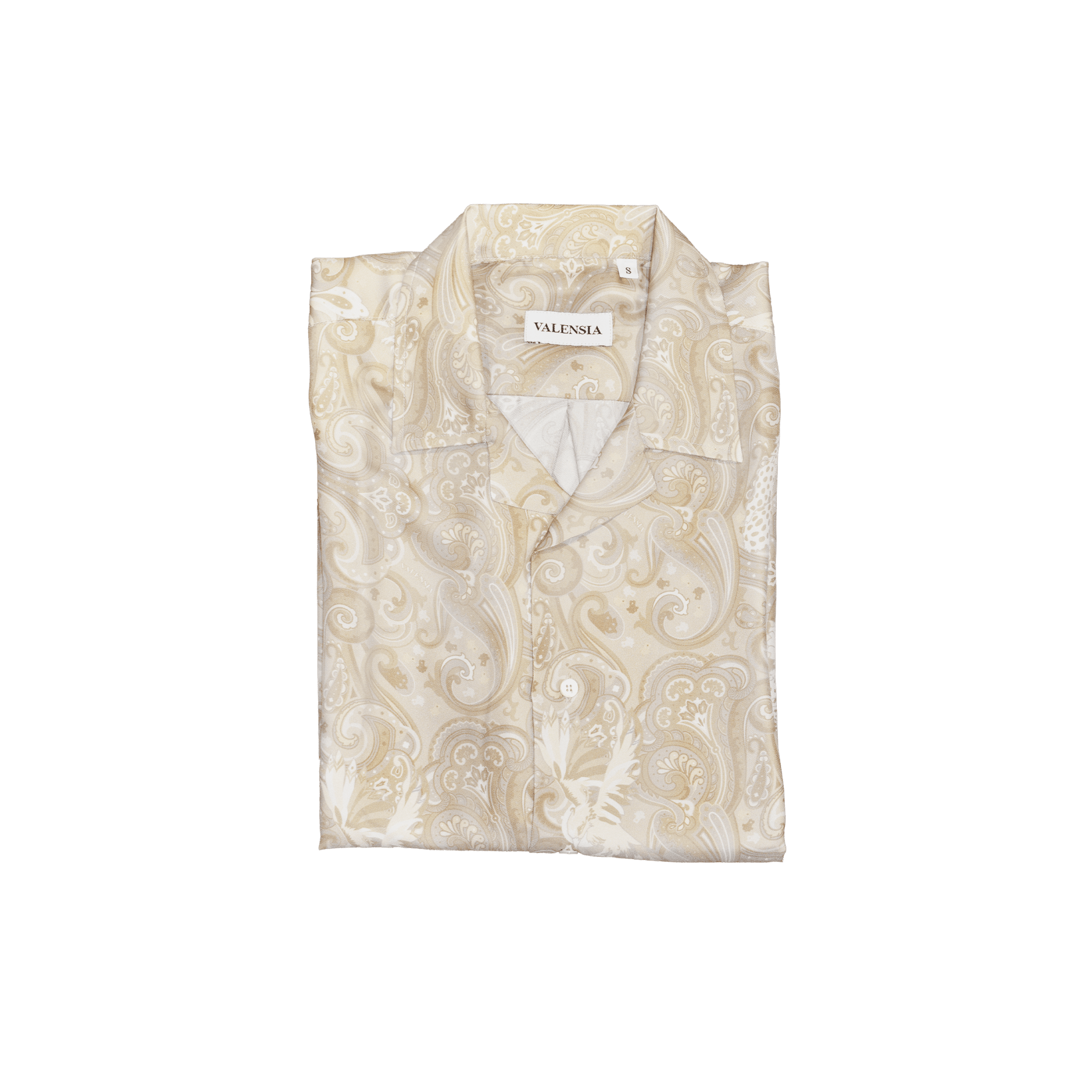 Camicia seta fantasia valensia beige - Valensia