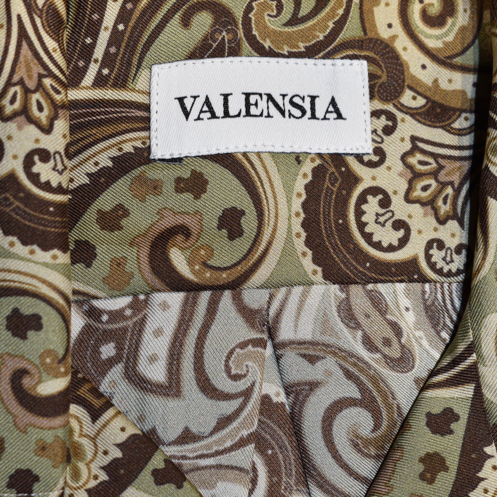 Camicia seta fantasia valensia verde oliva - Valensia