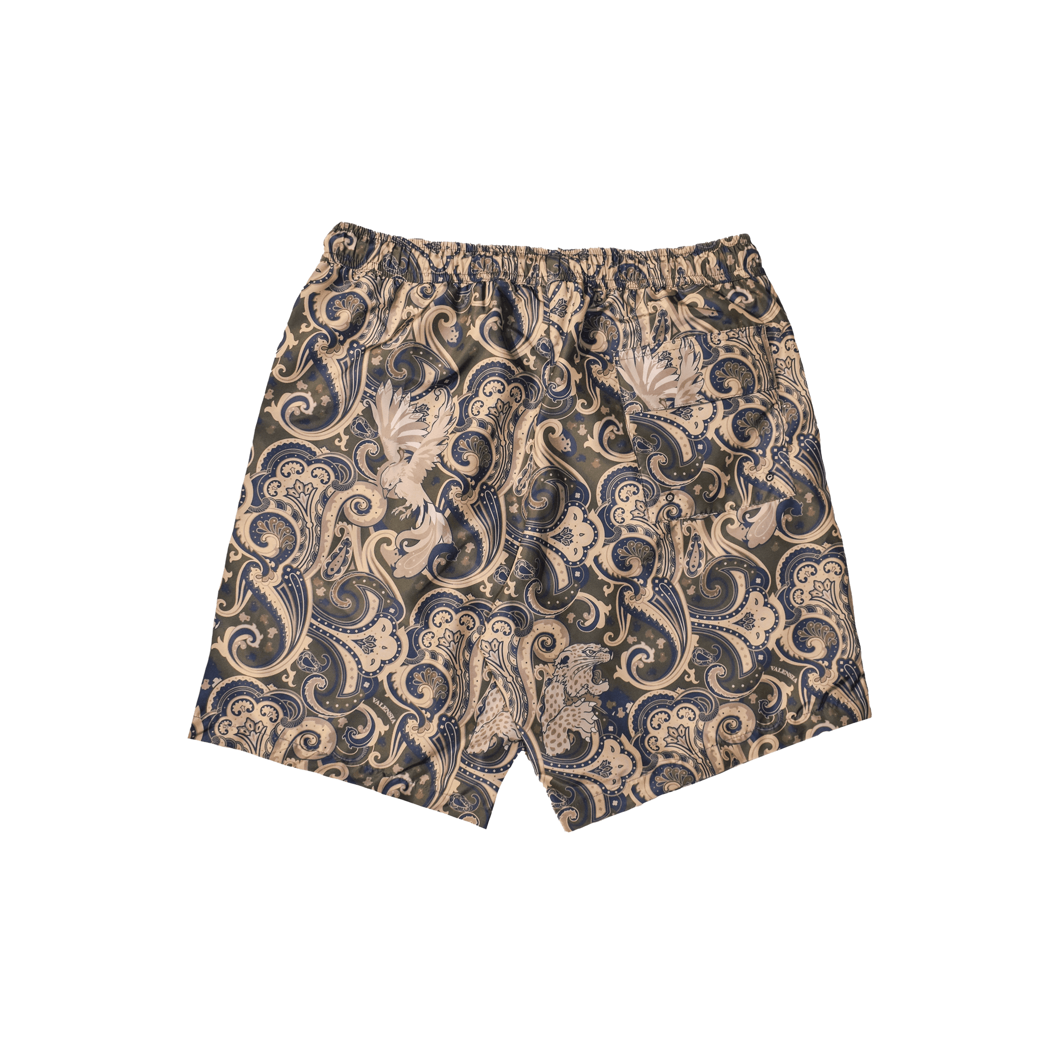 sagoma costume da bagno in fantasia verde dietro - Valensia