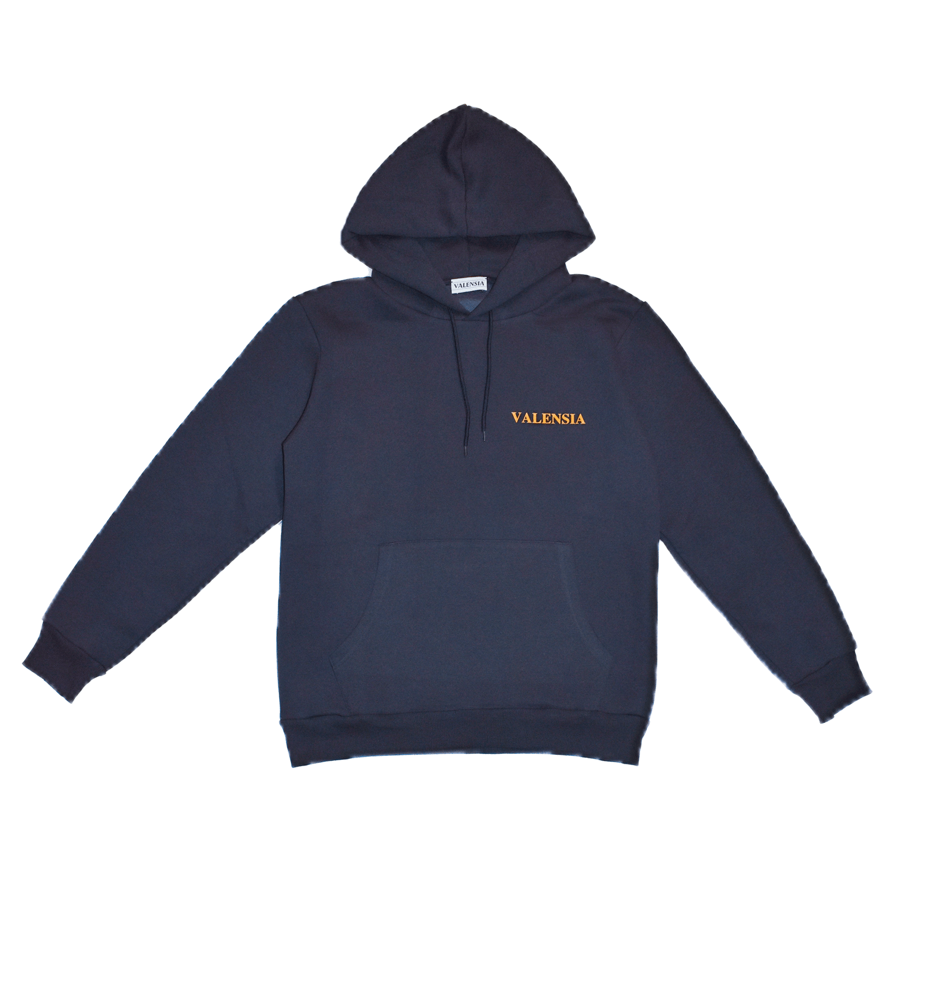 Felpa blue navy cappuccio giaguaro paisley sagoma davanti - VALENSIA MODA