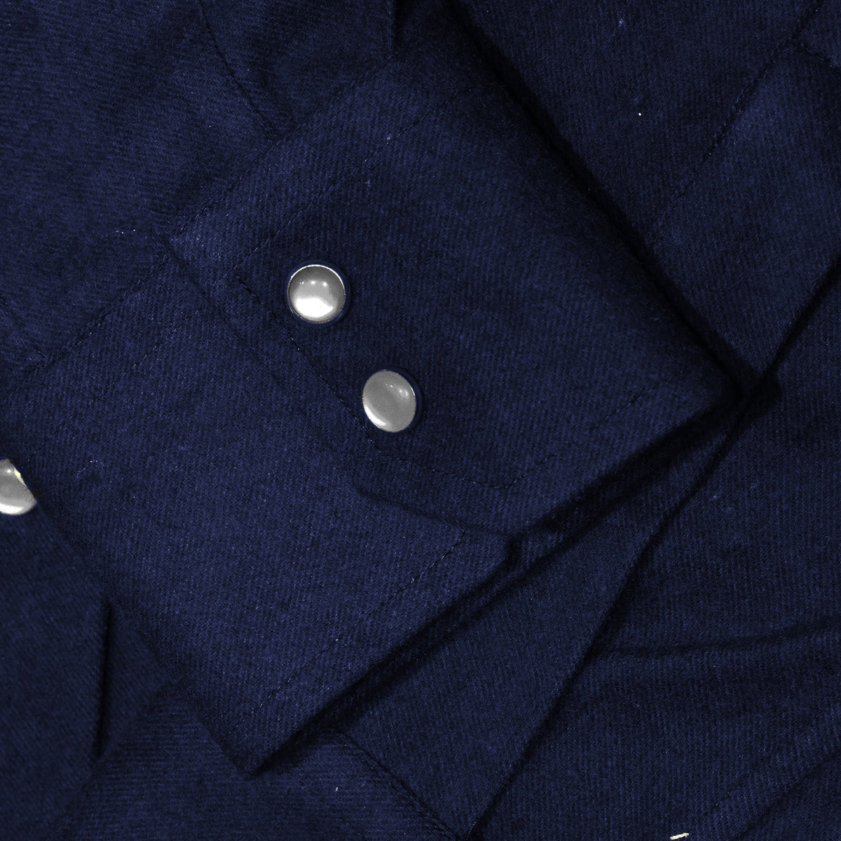 Camicia western in flanella di cotone blu mélange