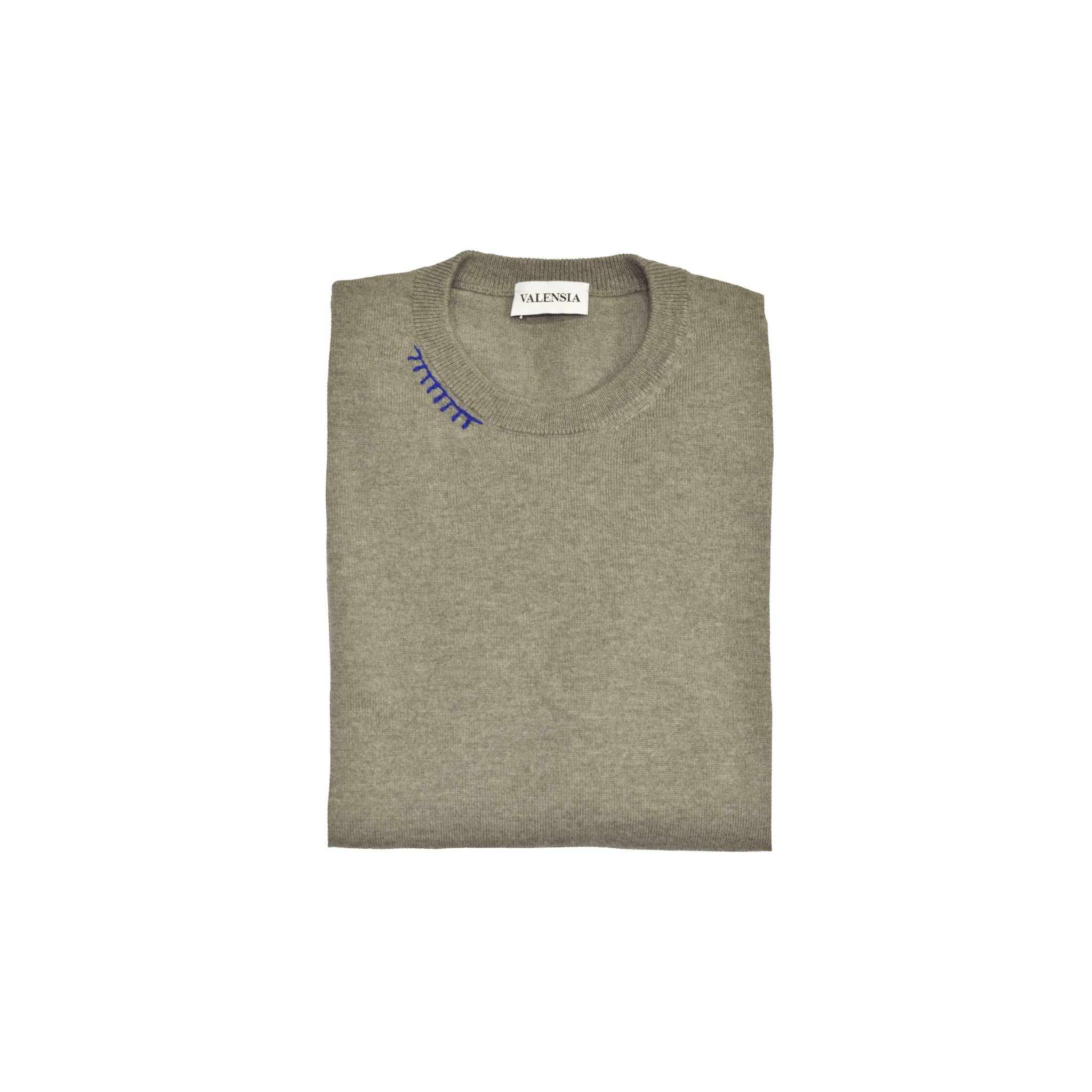Maglione girocollo verde salvia 100% cashmere  piegato- valensia