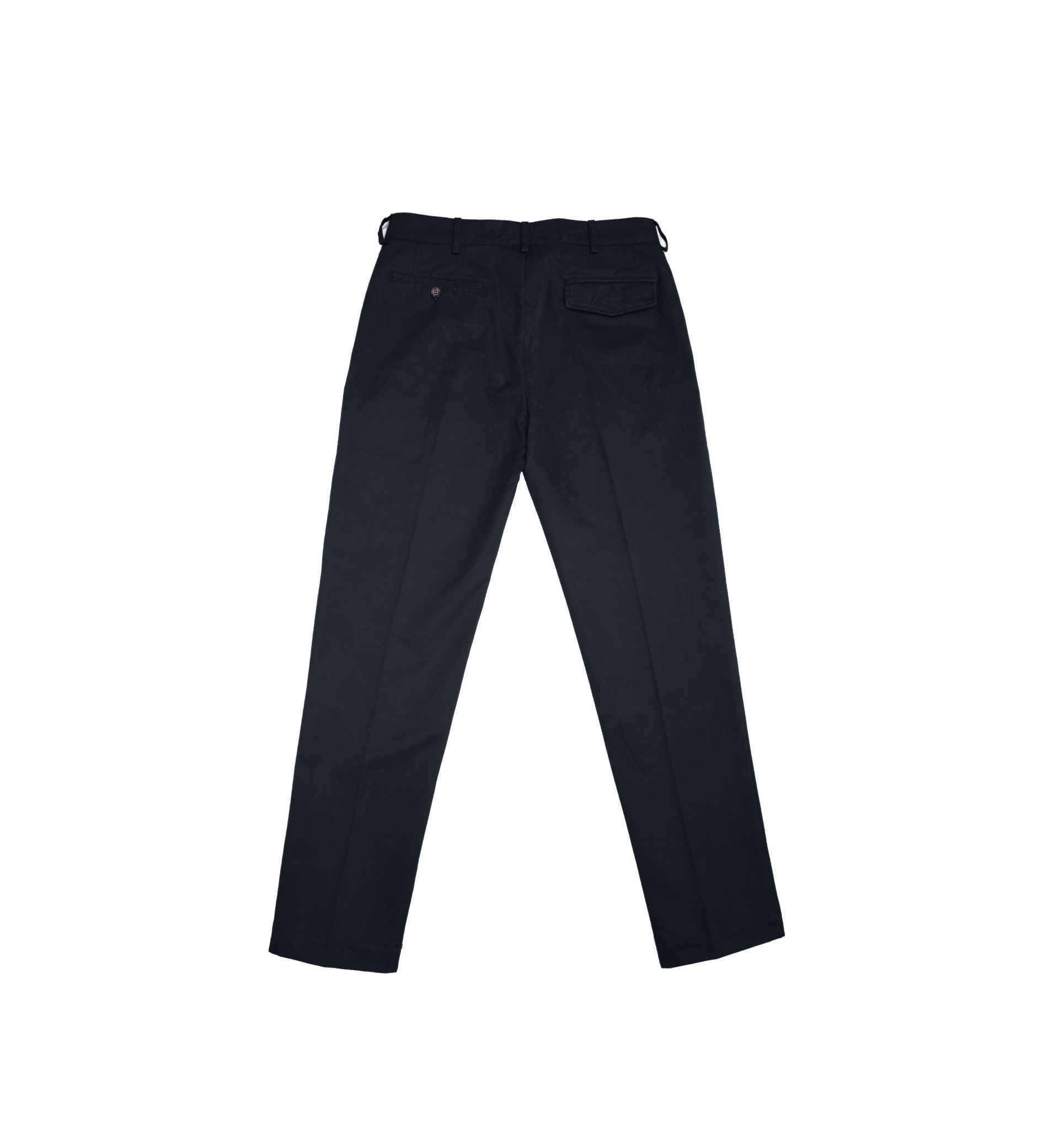 Pantalone uomo blu navy in twill di cotone dettaglio dietro- valensia