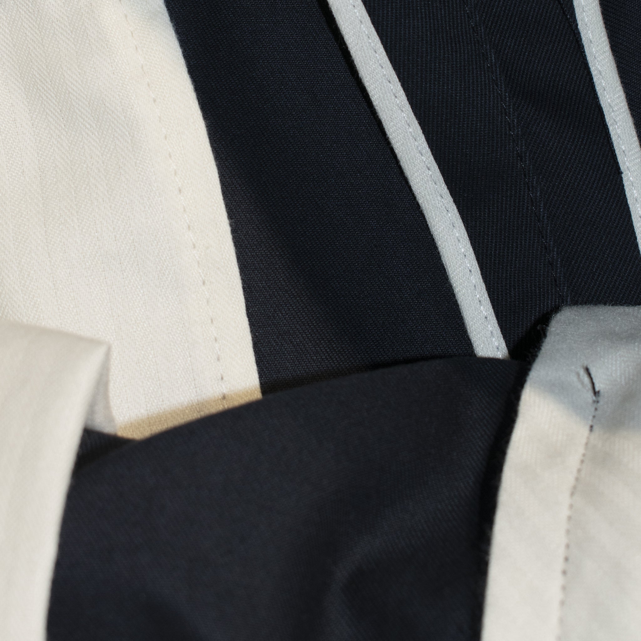 Pantalone uomo blu navy in twill di cotone dettaglio dettaglio interno- valensia
