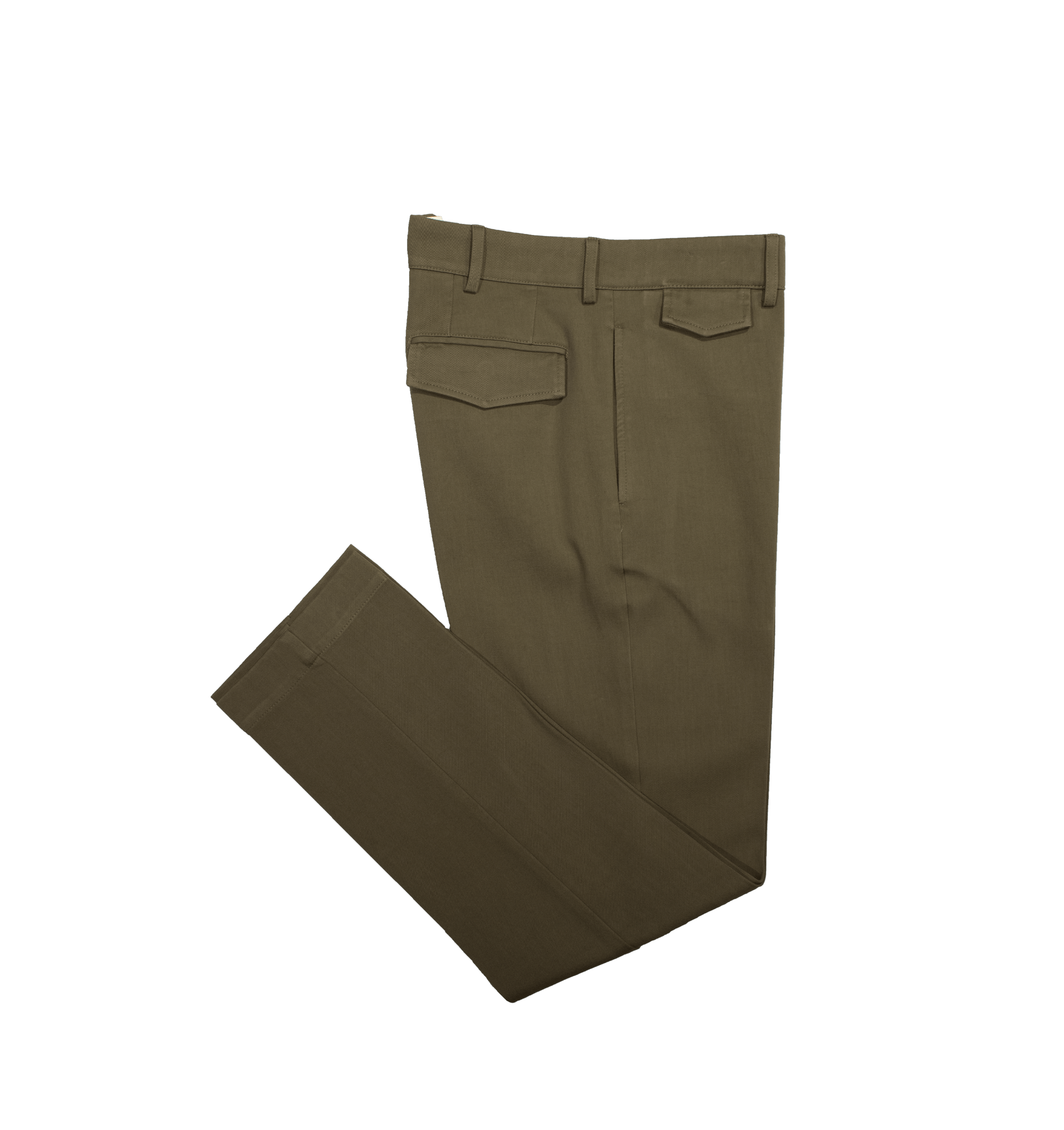 Pantalone uomo verde militare in twill di cotone - Valensia Moda
