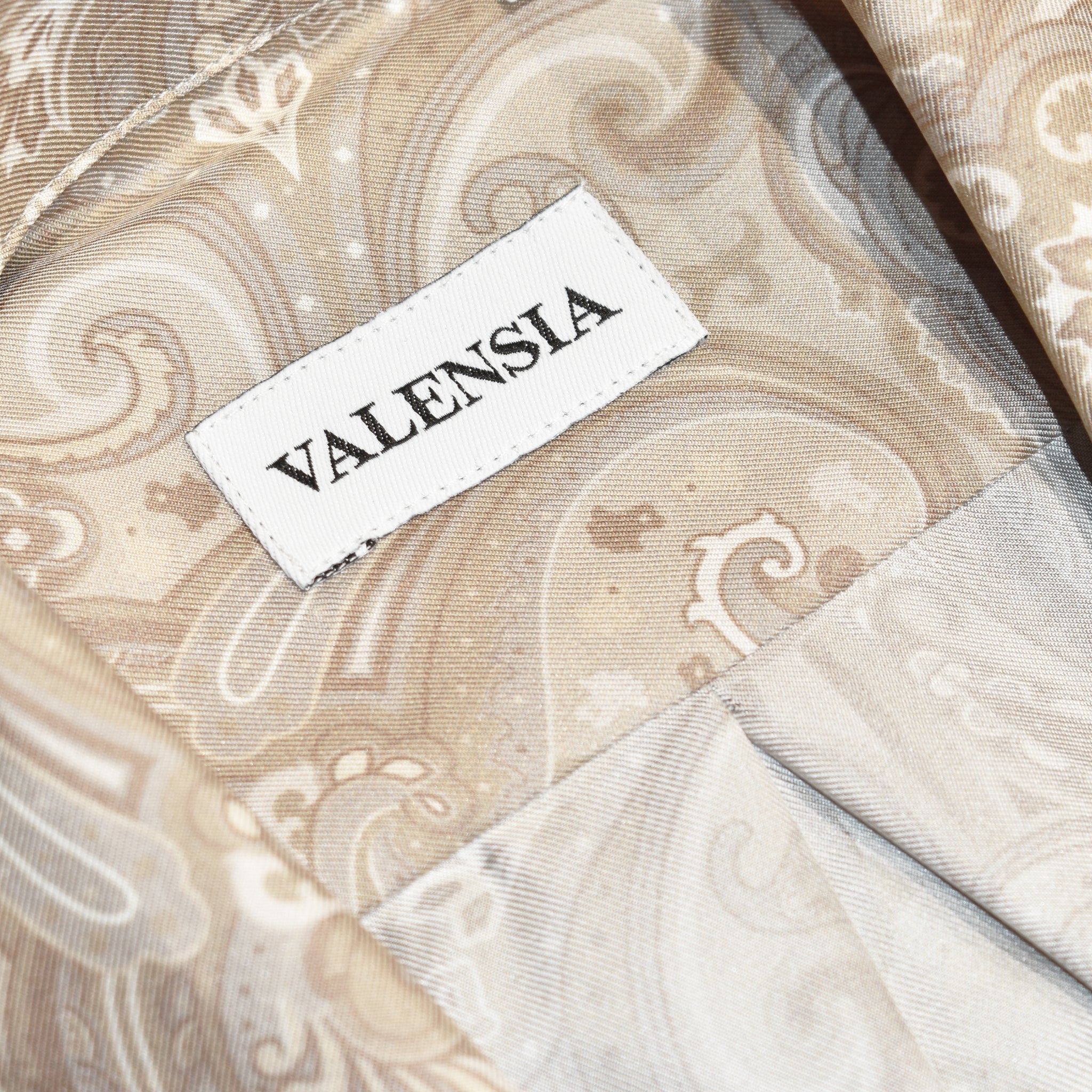 Camicia seta fantasia valensia beige - Valensia