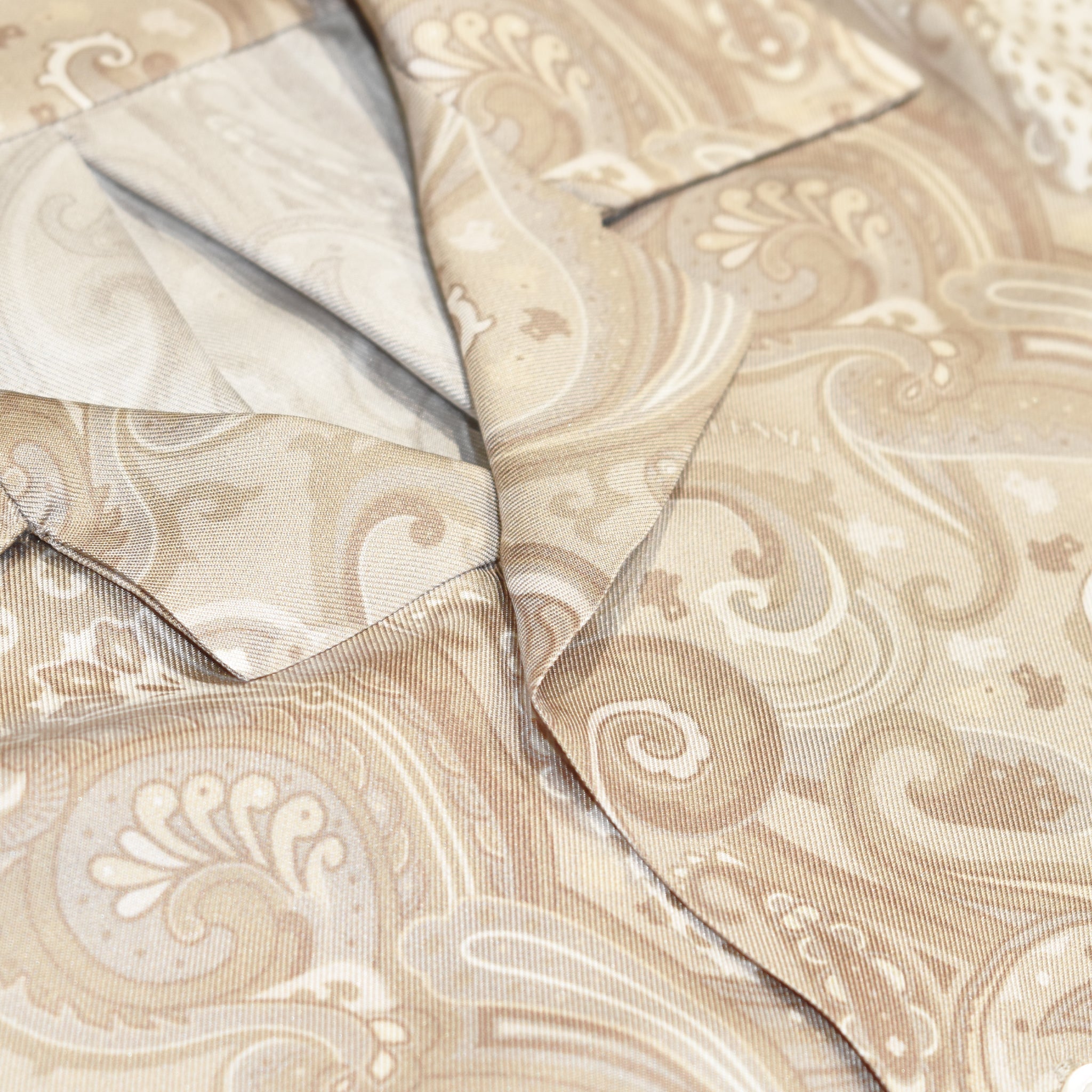 Camicia seta fantasia valensia beige - Valensia