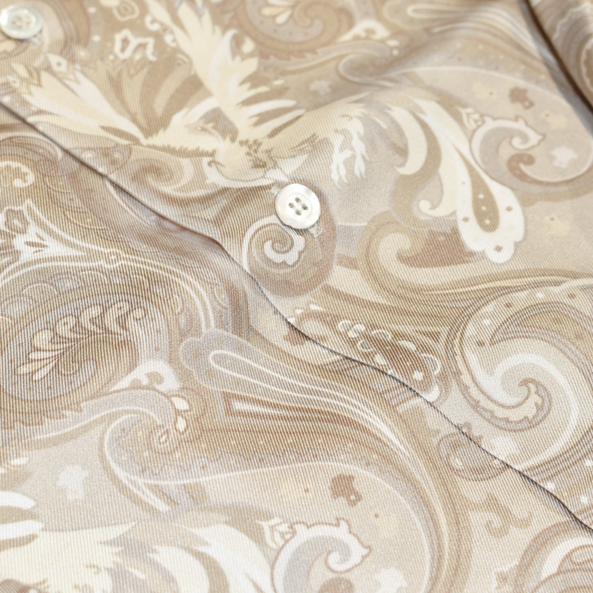 Camicia seta fantasia valensia beige - Valensia