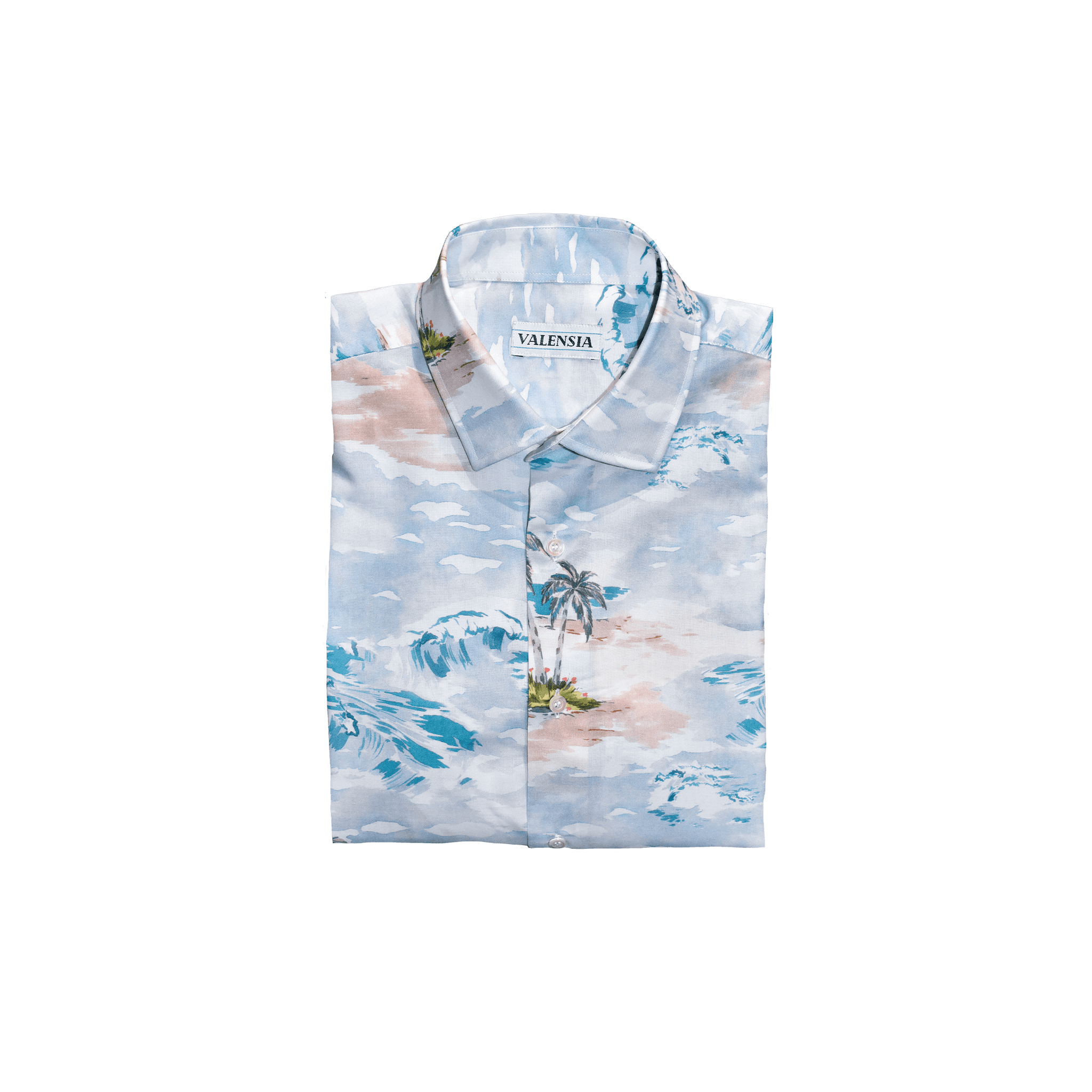 Camicia tropicale sagoma davanti piegata -Valensia