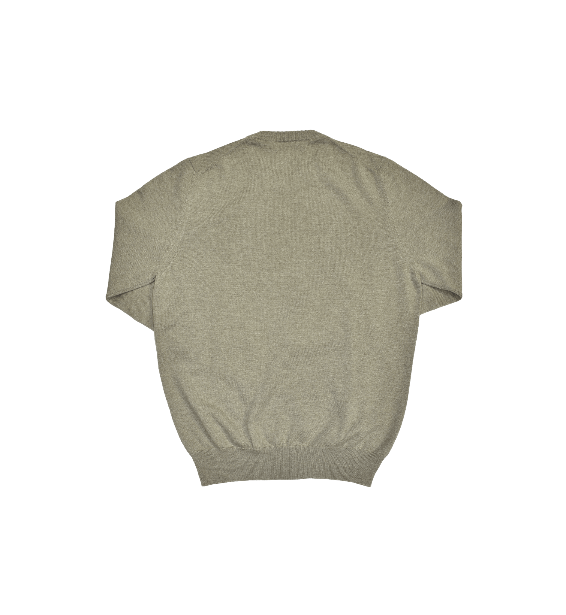 Maglione girocollo verde salvia cashmere  sagoma dietro- VALENSIA